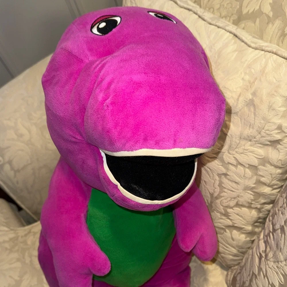 Barney Speak N Sing 2017 Fisher Price Plush Jumbo Large Purple Dinosaur 26" - Picture 3 of 9